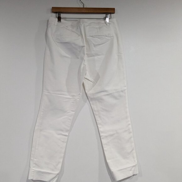 The Limited Cotton Stretch Ankle Pants White Size 6R - Picture 3 of 3
